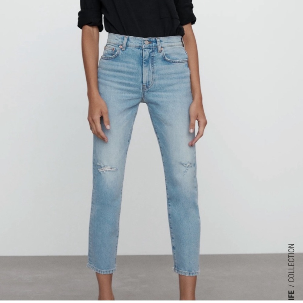 Zara the new slim cropped light was jeans